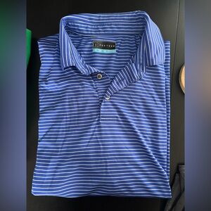 PGA Tour Men's Blue and White Polo Shirt